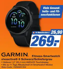 K+B Expert GARMIN Fitness-Smartwatch vivoactive 6 Schwarz/Schiefergrau Angebot