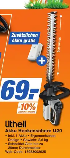 K+B Expert Litheli Akku Heckenschere U20 Angebot