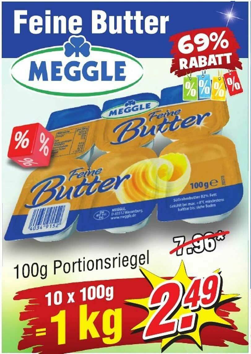 Meggle Feine Butter Angebot bei Wiglo Wunderland