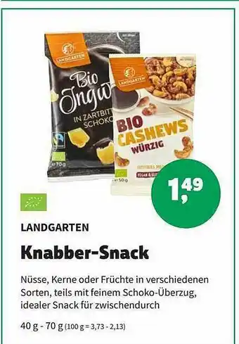 Erdi Biomarkt Landgarten Knabber-snack Angebot