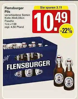 WEZ Flensburger Pils Angebot