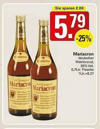 WEZ Mariacron Angebot