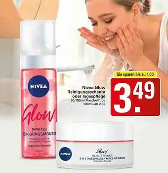 WEZ Nivea Glow Reinigungsschaum Oder Tagespflege Angebot