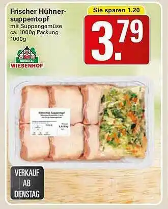 WEZ Frischer Hühnersuppentopf Wiesenhof Angebot