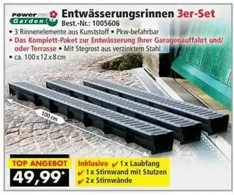 Norma24 Power Garden Entwässerungsrinnen 3er-set Angebot