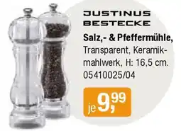 Opti Wohnwelt JUSTINUS BESTECKE Salz,- & Pfeffermühle Angebot