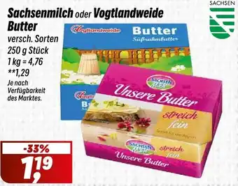 Simmel Sachsenmilch oder Vogtlandweide Butter Angebot