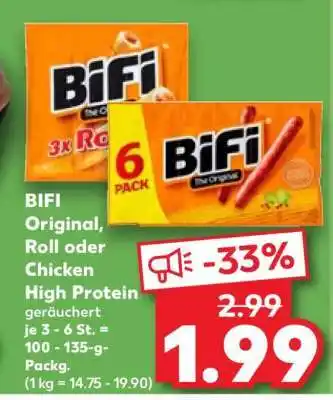 Kaufland BIFI Original, Roll oder Chicken High Protein Angebot