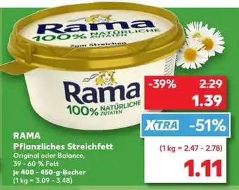 Kaufland RAMA Pflanzliches Streichfett Angebot