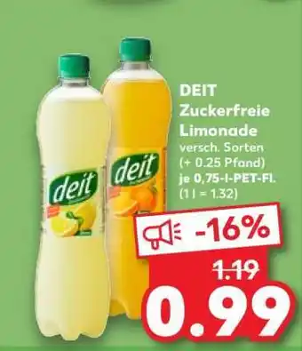 Kaufland deit zuckerfreie Limonade Angebot