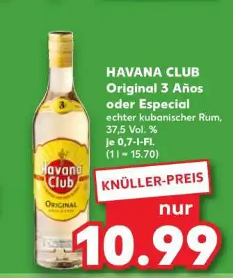 Kaufland HAVANA CLUB Original 3 Años oder Especial Angebot
