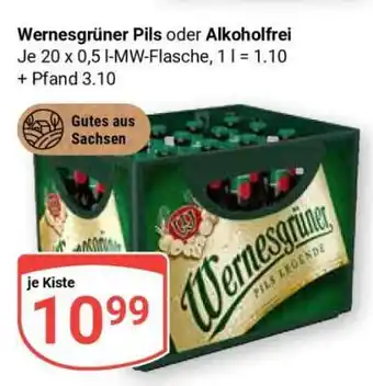 Globus Wernesgrüner Pils oder Alkoholfrei Angebot