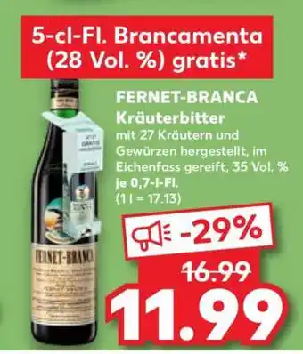 Kaufland FERNET-BRANCA Kräuterbitter Angebot