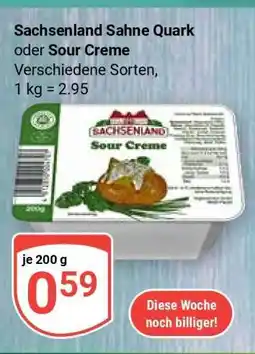 Globus Sachsenland Sahne Quark oder Sour Creme Angebot