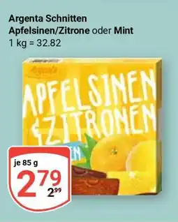 Globus Argenta Schnitten Apfelsinen/Zitrone oder Mint Angebot
