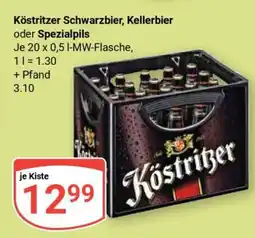 Globus Köstritzer Schwarzbier, Kellerbier oder Spezialpils Angebot