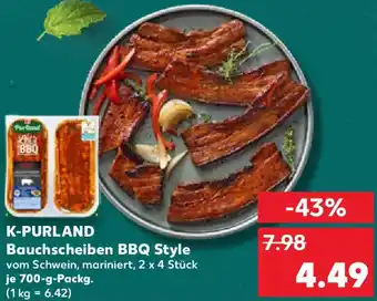 Kaufland K-PURLAND Bauchscheiben BBQ Style Angebot