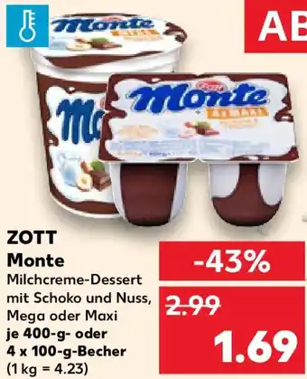 Kaufland ZOTT Monte Angebot