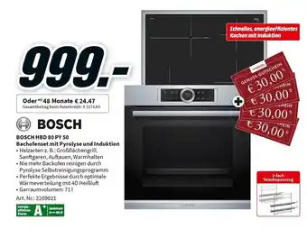 MediaMarkt Bosch HBD 80 PY 50 Bachsofenset mit Pyrolyse und Induktion Angebot