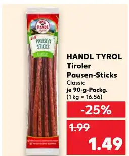 Kaufland Handl tyrol tiroler pausen-sticks classic Angebot