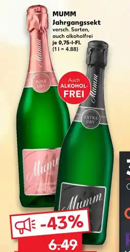 Kaufland Mumm jahrgangssekt Angebot