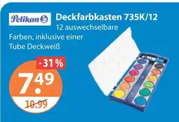 V Markt Pelikan deckfarbkasten 735k/12 Angebot