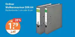 V Markt Ordner wolkenmarmor din a4 Angebot