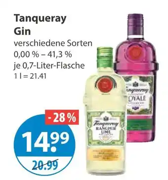 V Markt Tanqueray gin Angebot
