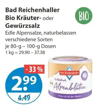 V Markt Bad reichenhaller bio kräuter- oder gewürzsalz Angebot