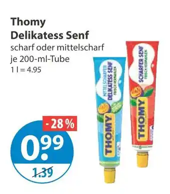V Markt Thomy delikatess senf scharf Angebot