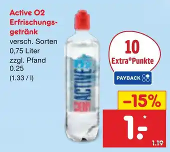 Netto Marken-Discount Active o2 erfrischungsgetränk Angebot