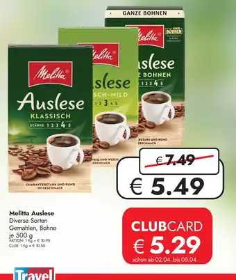 Travel Free Melitta auslese Angebot