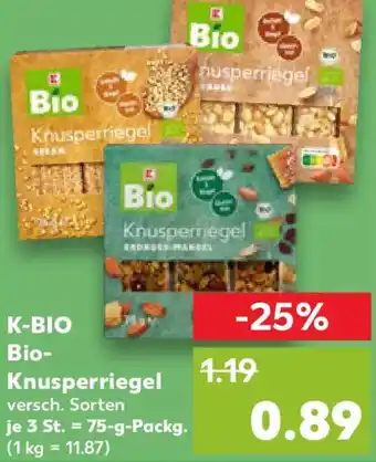 Kaufland K-BIO Bio Knusperriegel Angebot