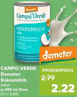 Kaufland CAMPO VERDE Demeter Kokosmilch Angebot