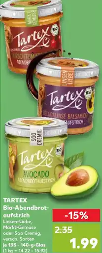 Kaufland TARTEX Bio-Abendbrotaufstrich Angebot