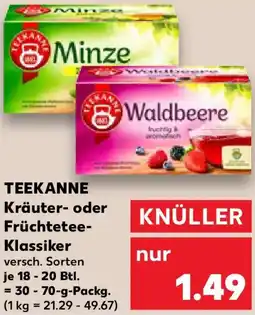 Kaufland TEEKANNE Kräuter oder Früchtetee Klassiker Angebot