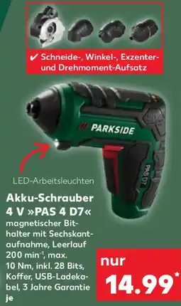 Kaufland Akku-Schrauber 4 V PAS 4 D7 Angebot