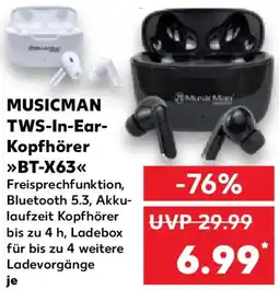 Kaufland MUSICMAN TWS-In-Ear- Kopfhörer BT-X63 Angebot