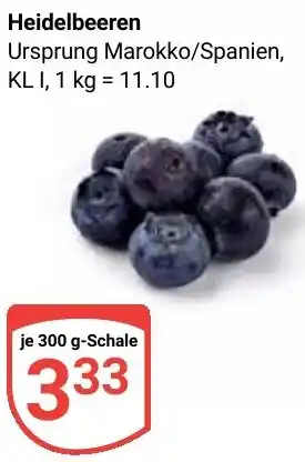 Globus Heidelbeeren Angebot