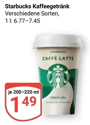 Globus Starbucks Kaffeegetränk Angebot