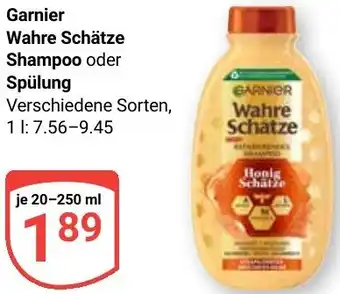 Globus Garnier Wahre Schätze Shampoo oder Spülung Angebot
