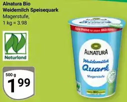 Globus Alnatura Bio Weidemilch Speisequark Angebot