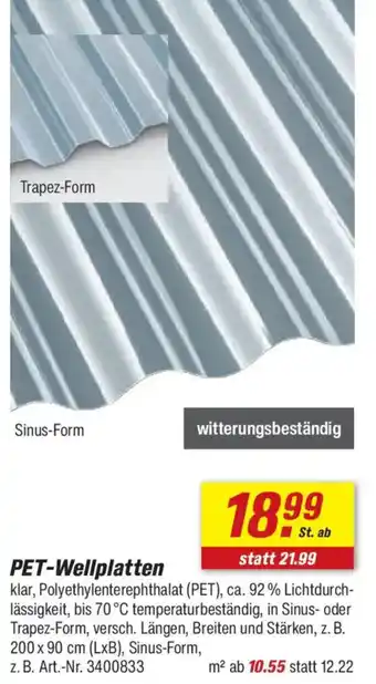 toom Baumarkt PET-Wellplatten Angebot