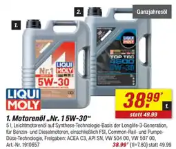 toom Baumarkt LIQUI MOLY 1. Motorenöl,,Nr. 15W-30" Angebot