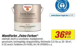 toom Baumarkt Alpina Wandfarbe ,,Feine Farben" Angebot