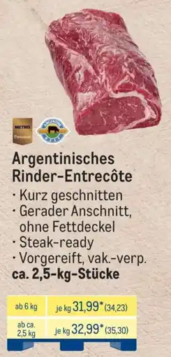 METRO Argentinisches Rinder-Entrecôte Angebot