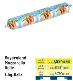 METRO Bayernland Mozzarella Rolle Angebot