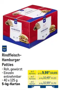 METRO METRO Chef Rindfleisch- Hamburger Patties Angebot
