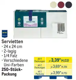 METRO METRO PROFESSIONAL Servietten Angebot
