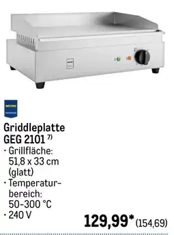 METRO METRO PROFESSIONAL Griddleplatte GEG 2101 Angebot